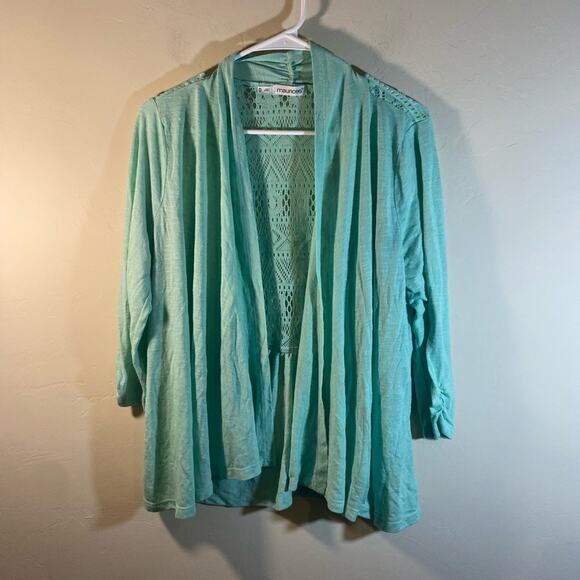 Maurices Green Cardigan Size 0 - Picture 2 of 7